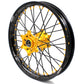 KKE 2.15*19 SPOKED REAR WHEEL RIM FOR SUZUKI RM125 1996-2007 RM250 1996-2008 GOLD NIPPLE BLACK SPOKE - KKE Racing