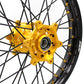 KKE 2.15*19 SPOKED REAR WHEEL RIM FOR SUZUKI RM125 1996-2007 RM250 1996-2008 GOLD NIPPLE BLACK SPOKE - KKE Racing