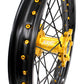 KKE 21/18 CNC ENDURO WHEELS RIMS SET FOR SUZUKI RM125 1996-2007 RM250 1996-2008 GOLD NIPPLE BLACK SPOKE - KKE Racing