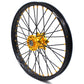KKE 21/18 CNC ENDURO WHEELS RIMS SET FOR SUZUKI RM125 1996-2007 RM250 1996-2008 GOLD NIPPLE BLACK SPOKE - KKE Racing
