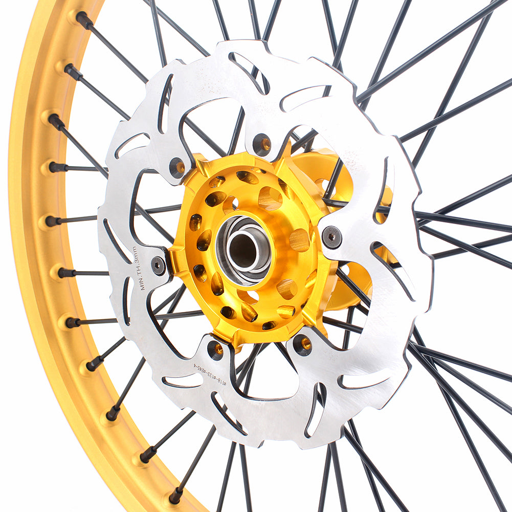 KKE 21 & 19 MX Gold Wheels for Suzuki RM125 RM250 1996-2000 Black Spoke