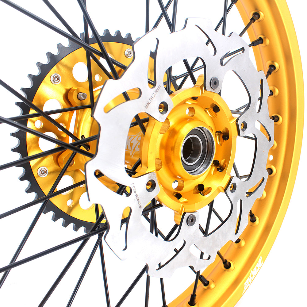 KKE 21 & 19 MX Gold Wheels for Suzuki RM125 RM250 1996-2000 Black Spoke