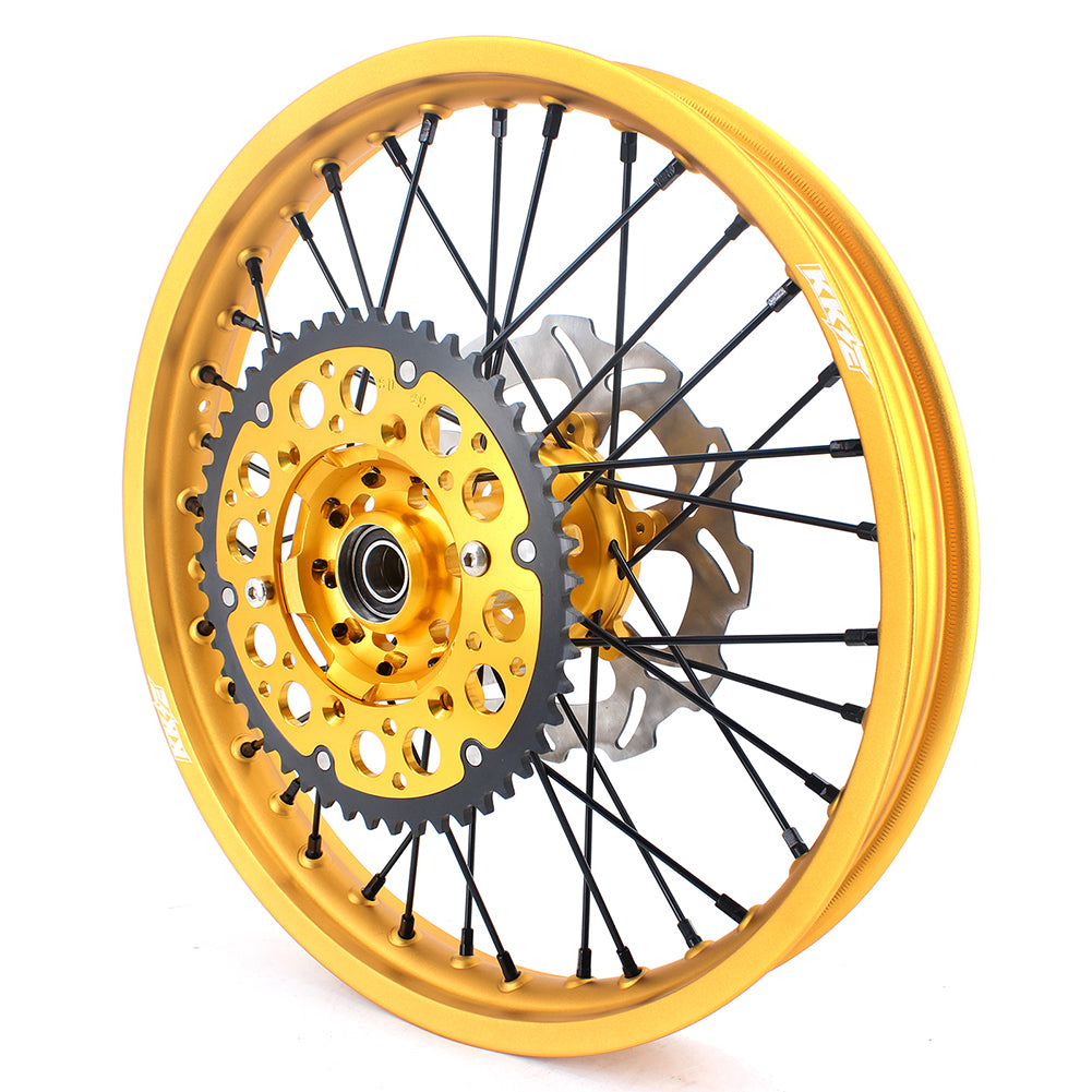 KKE 21 & 19 MX Gold Wheels for Suzuki RM125 RM250 1996-2000 Black Spoke