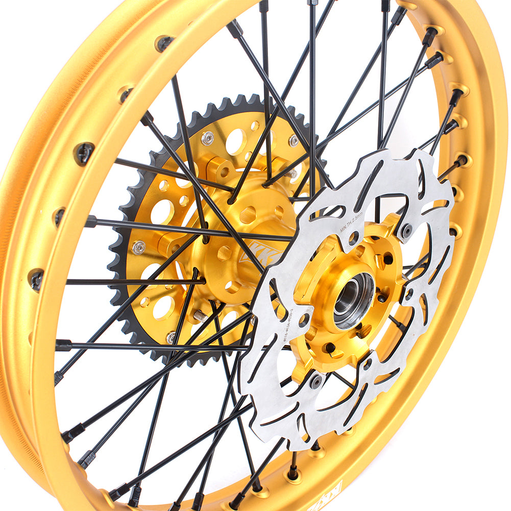 KKE 21 & 19 MX Gold Wheels for Suzuki RM125 RM250 1996-2000 Black Spoke