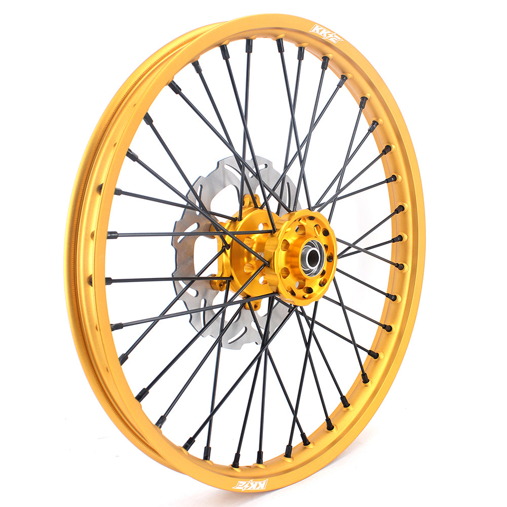 KKE 21 & 19 MX Gold Wheels for Suzuki RM125 RM250 1996-2000 Black Spoke
