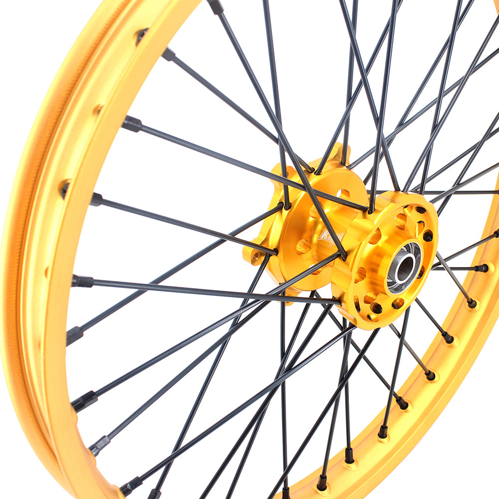 KKE 21 & 19 MX Gold Wheels for Suzuki RM125 RM250 1996-2000 Black Spoke