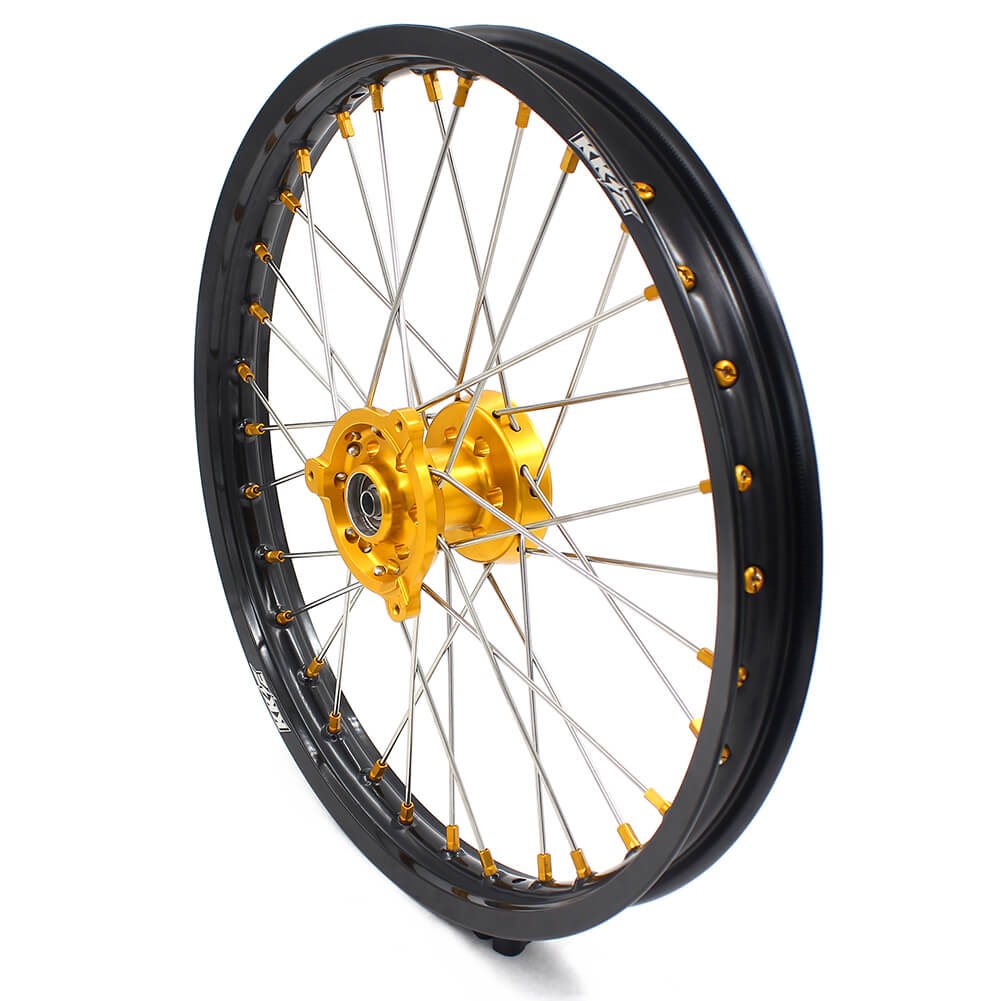 KKE 19/16 RM80 RM85 1993-2017 KID WHEELS RIMS SET FOR SUZUKI GOLD ALLOY NIPPLE - KKE Racing