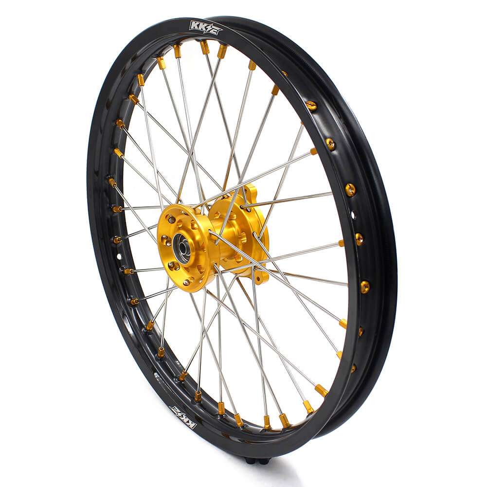 KKE 19/16 RM80 RM85 1993-2017 KID WHEELS RIMS SET FOR SUZUKI GOLD ALLOY NIPPLE - KKE Racing