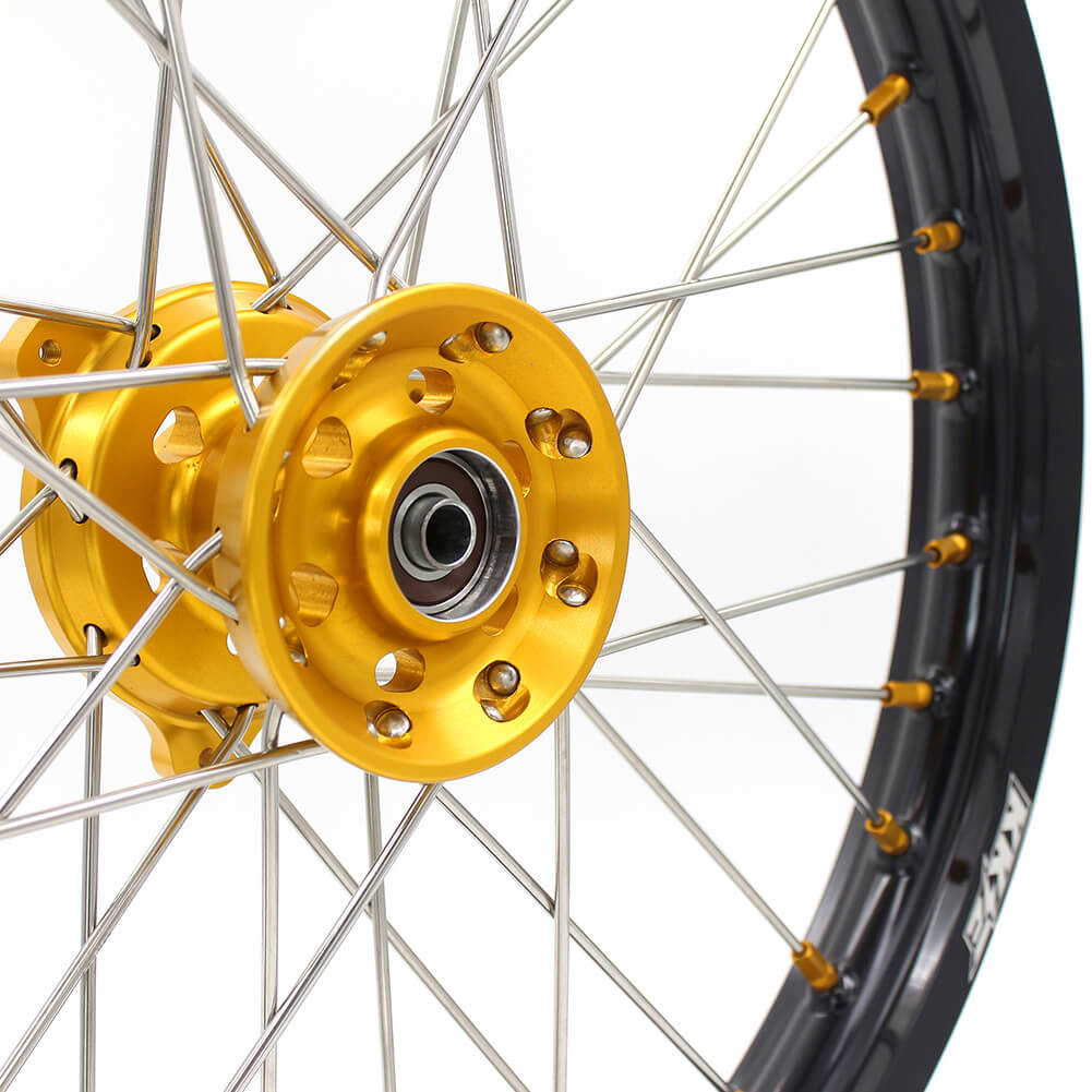 KKE 19/16 RM80 RM85 1993-2017 KID WHEELS RIMS SET FOR SUZUKI GOLD ALLOY NIPPLE - KKE Racing