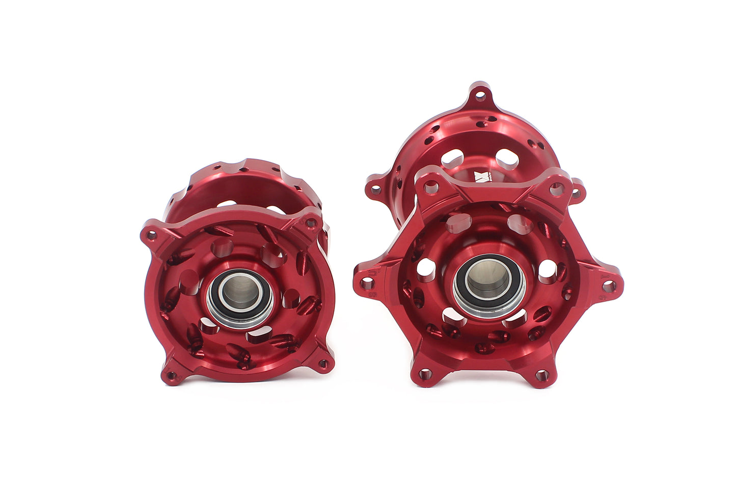 KKE CNC Red Front & Rear Hubs Set For SUZUKI RMZ250 2007-2024 RMZ450 2005-2024