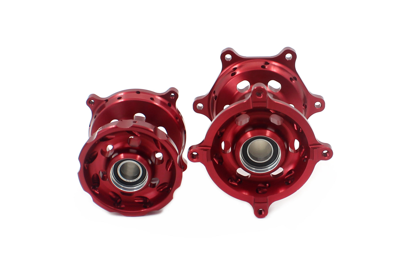 KKE CNC Red Front & Rear Hubs Set For SUZUKI RMZ250 2007-2024 RMZ450 2005-2024