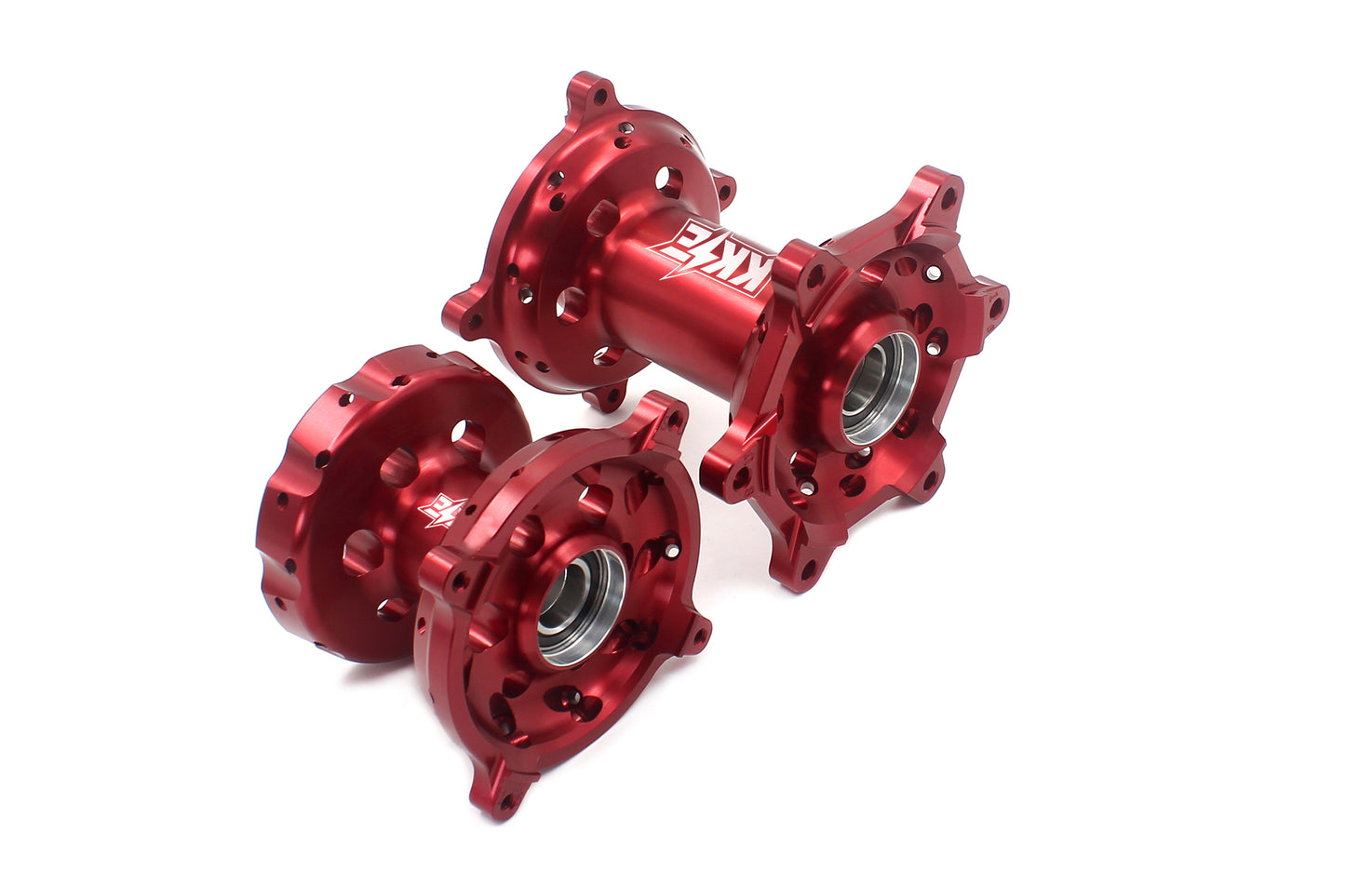 KKE CNC Red Front & Rear Hubs Set For SUZUKI RMZ250 2007-2024 RMZ450 2005-2024