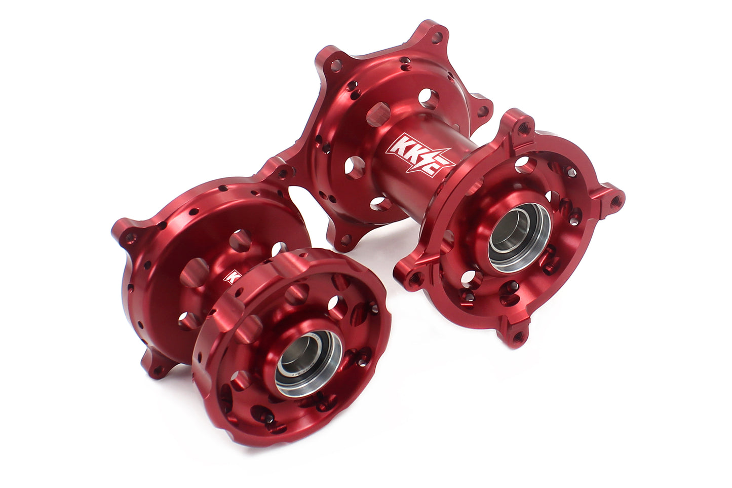 KKE CNC Red Front & Rear Hubs Set For SUZUKI RMZ250 2007-2024 RMZ450 2005-2024