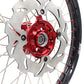 KKE 21/19 SPOKED MX WHEELS RIMS SET FOR SUZUKI RMZ250 07-19 RMZ450 05-19 RED ALLOY NIPPLE SILVER SPOKE - KKE Racing