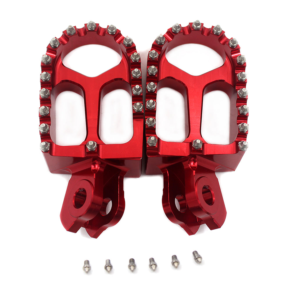 KKE RED GOLD BLACK CNC BILLET FOOT PEGS PEDALS FOR SUZUKI RMZ250 RMZ450 2010-2015 - KKE Racing