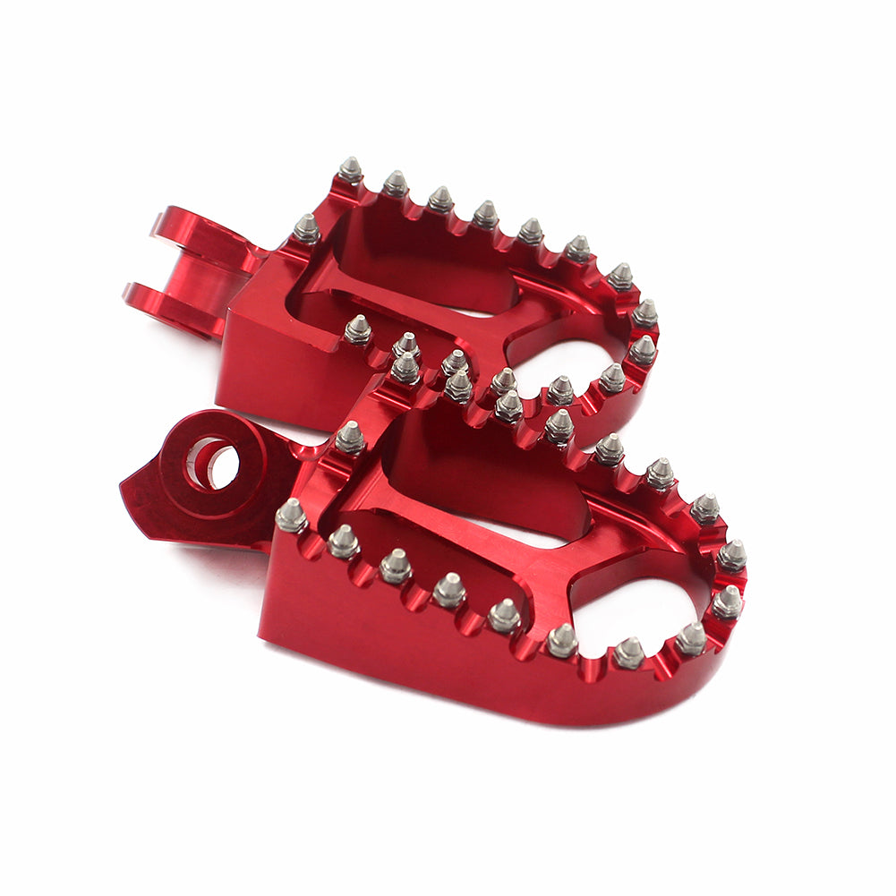 KKE RED GOLD BLACK CNC BILLET FOOT PEGS PEDALS FOR SUZUKI RMZ250 RMZ450 2010-2015 - KKE Racing