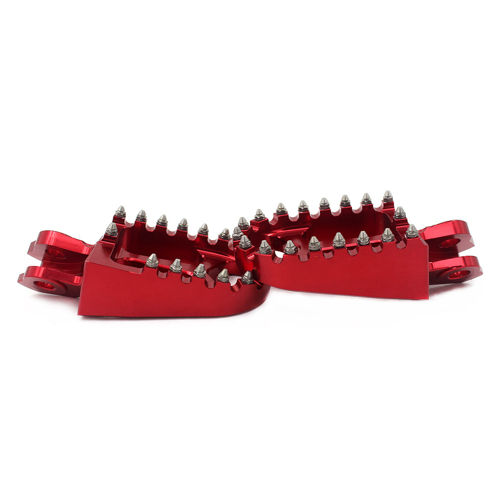 KKE RED GOLD BLACK CNC BILLET FOOT PEGS PEDALS FOR SUZUKI RMZ250 RMZ450 2010-2015 - KKE Racing