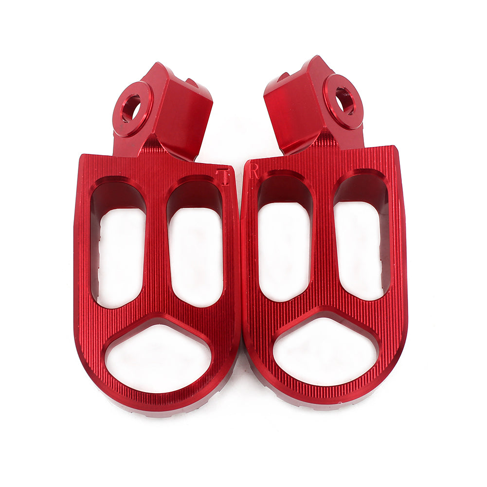 KKE RED GOLD BLACK CNC BILLET FOOT PEGS PEDALS FOR SUZUKI RMZ250 RMZ450 2010-2015 - KKE Racing
