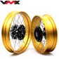 VMX 3.0*19 & 4.25*17 Tubeless Wheels Rims Fit for BMW F700GS 2012 - 2018 Gold Rims Black Hubs