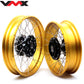 VMX 3.0*19 & 4.25*17 Tubeless Wheels Rims Fit for BMW F700GS 2012 - 2018 Gold Rims Black Hubs