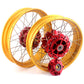 VMX-Racing 21/18 Tubeless Rims Fit Honda Africa Twin CRF1000L 2016-2020 Red Hub & Gold Rim