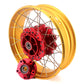 VMX-Racing 21/18 Tubeless Rims Fit Honda Africa Twin CRF1000L 2016-2020 Red Hub & Gold Rim