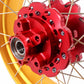 VMX-Racing 21/18 Tubeless Rims Fit Honda Africa Twin CRF1000L 2016-2020 Red Hub & Gold Rim