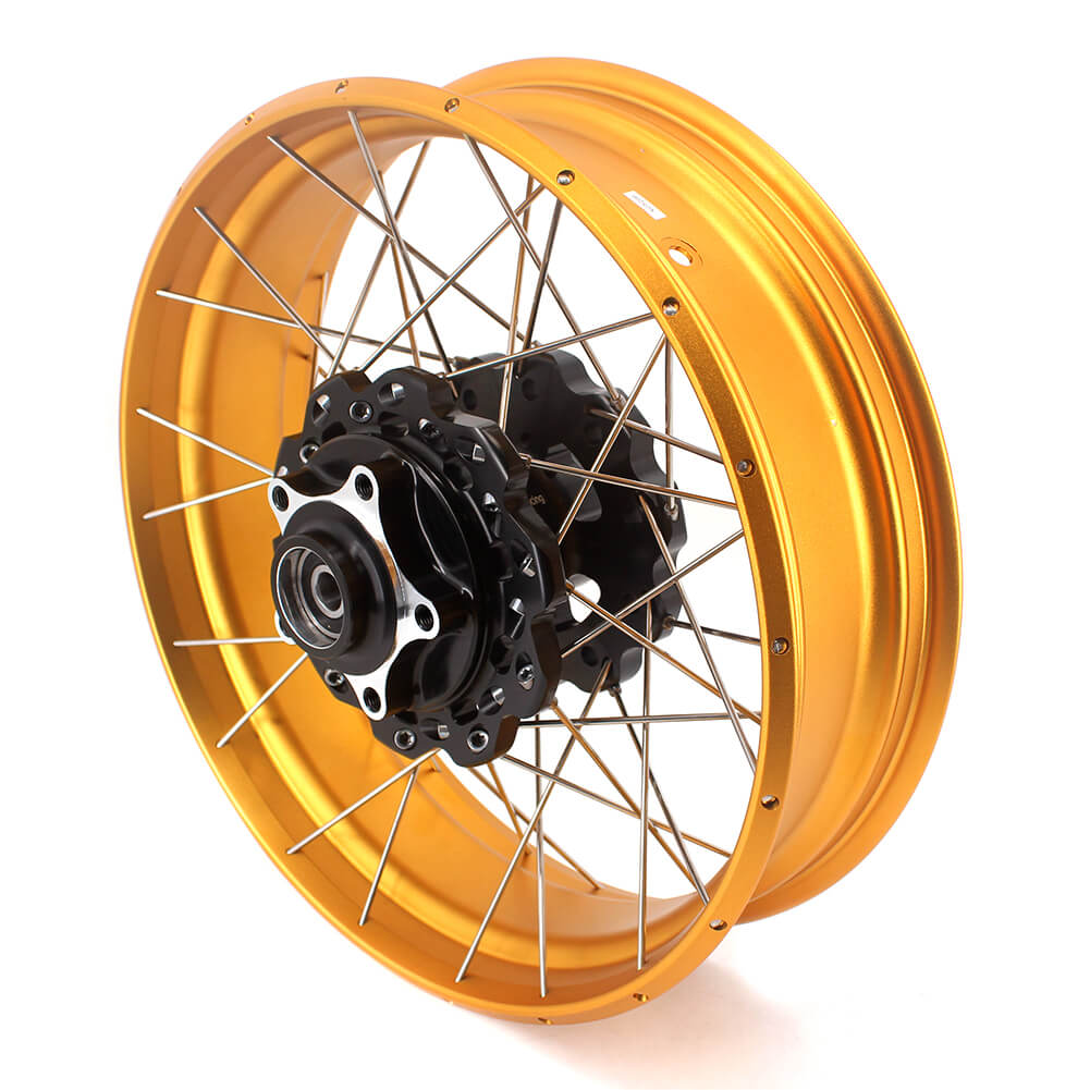VMX 2.5*19 & 4.25*17 Tubeless Wheels Set Fit For Honda CB500X 2019-2021 Black Hub Gold Rim