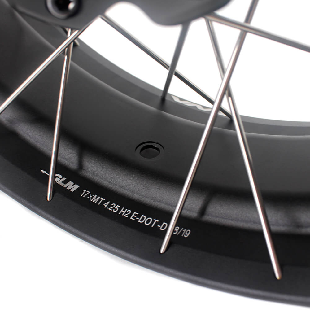 VMX 2.5*19 & 4.25*17 Tubeless Wheels Set Fit For Honda CB500X 2019-2021 Black Hub & Rim