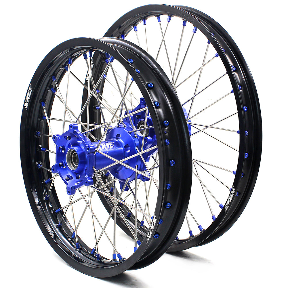 KKE 21 18 Rims for Yamaha WR250F 2001-2016 WR450F 2003-2015 Blue Nipple 250mm/245mm