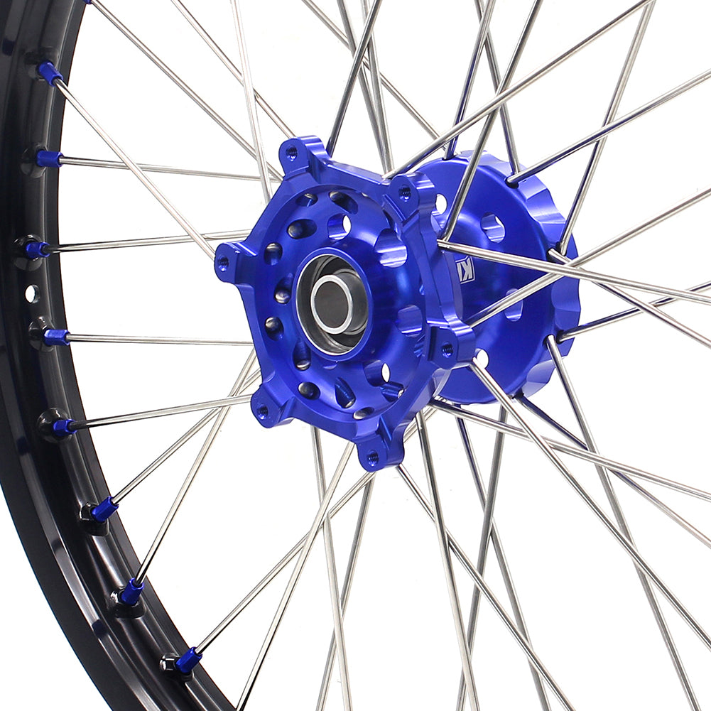 KKE 21 18 Rims for Yamaha WR250F 2001-2016 WR450F 2003-2015 Blue Nipple 250mm/245mm