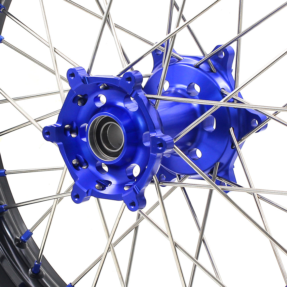 KKE 21 18 Rims for Yamaha WR250F 2001-2016 WR450F 2003-2015 Blue Nipple 250mm/245mm