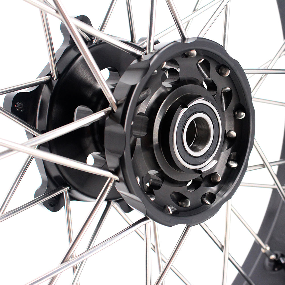 KKE 3.5 & 5.0 17 Inch Wheels for Yamaha WR250F 2001 WR450F 2003-2018 Black