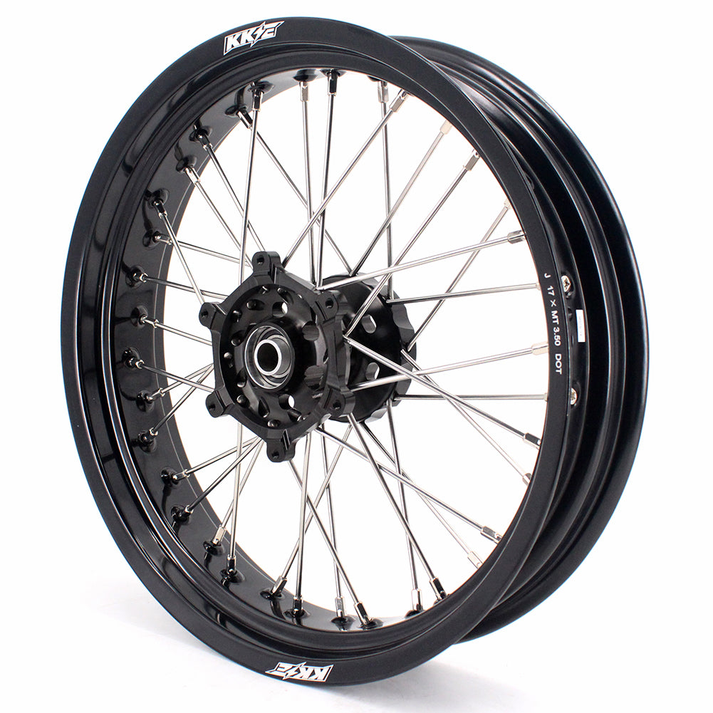 KKE 3.5 & 5.0 17 Inch Wheels for Yamaha WR250F 2001 WR450F 2003-2018 Black
