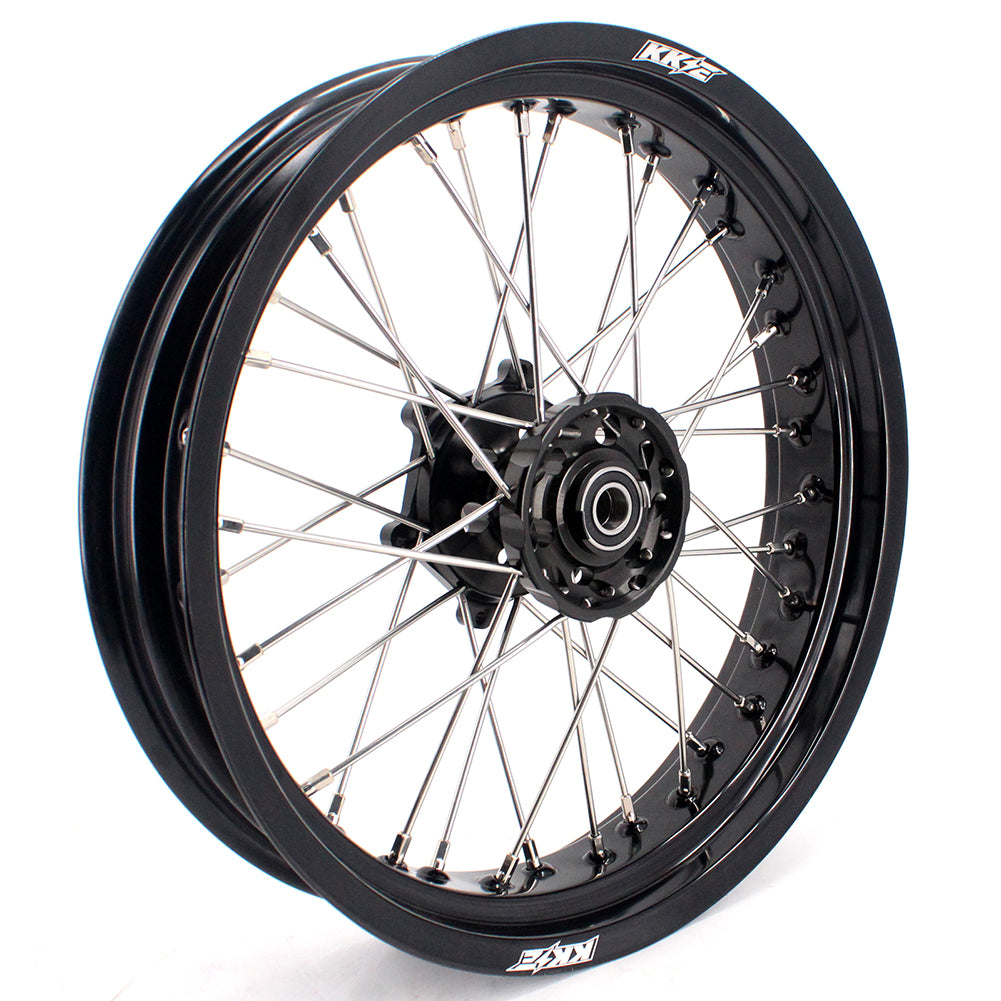 KKE 3.5 & 5.0 17 Inch Wheels for Yamaha WR250F 2001 WR450F 2003-2018 Black