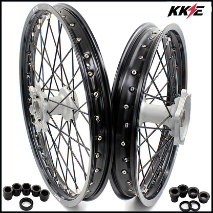 KKE 21 & 19 Casting MX Wheels for YAMAHA YZ250F 2001-2021 YZ450F 2003 Silver