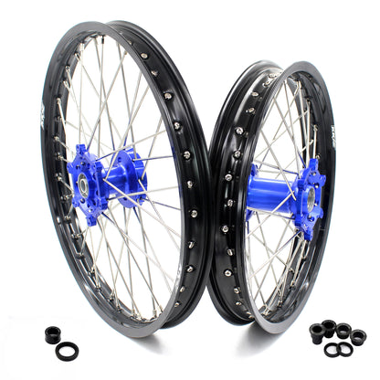 KKE 21 & 18 Enduro Wheels for YAMAHA WR250F 2001-2016 WR450F 2003-2015 Blue&Black 250mm Disc