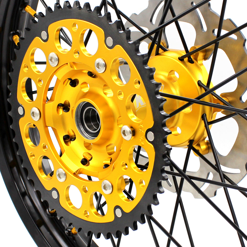 KKE 21"&19" Mx Diretibke Wheels For YAMAHA YZ125/250 1999-2016 YZ250F/450F 2003-2015 Black Spokes With Disc