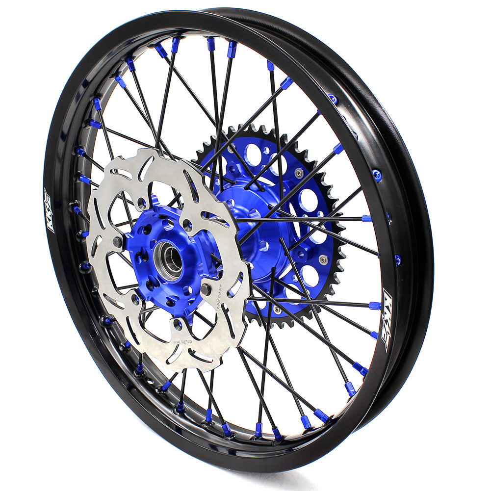 KKE 21"/19" Mx Dirtibke Wheels For YAMAHA YZ125 YZ250 1999-2016 YZ250F YZ450F 2003-2015 Black Spokes With Disc