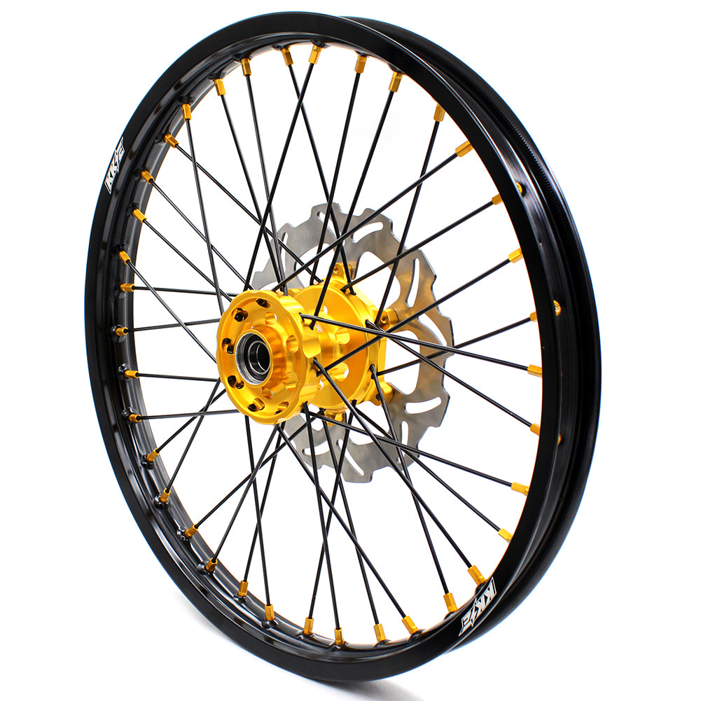 KKE 21"&19" Mx Diretibke Wheels For YAMAHA YZ125/250 1999-2016 YZ250F/450F 2003-2015 Black Spokes With Disc