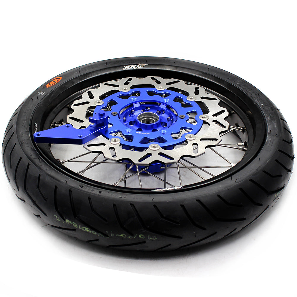 KKE 3.5/4.25*17inch Supermoto Wheels For YAMAHA YZ125 YZ250 YZ450FX YZ250F YZ450F WR450F Tires