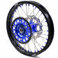 KKE 21"&19" Mx Dirtbike Casting Wheels For YAMAHA YZ125 YZ250 1999-2016 YZ250F YZ450F 2003-2015 Blue Nipples With Disc