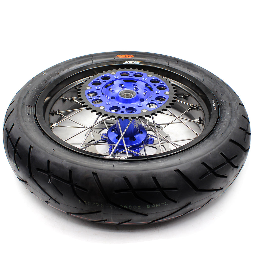 KKE 3.5/4.25*17inch Supermoto Wheels For YAMAHA YZ125 YZ250 YZ450FX YZ250F YZ450F WR450F Tires
