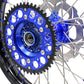 KKE 21"&19" Mx Dirtbike Casting Wheels For YAMAHA YZ125 YZ250 1999-2016 YZ250F YZ450F 2003-2015 Blue Nipples With Disc