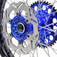 KKE 21"&19" Mx Dirtbike Casting Wheels For YAMAHA YZ125 YZ250 1999-2016 YZ250F YZ450F 2003-2015 Blue Nipples With Disc