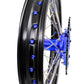 KKE 21"&19" Mx Dirtbike Casting Wheels For YAMAHA YZ125 YZ250 1999-2016 YZ250F YZ450F 2003-2015 Blue Nipples With Disc
