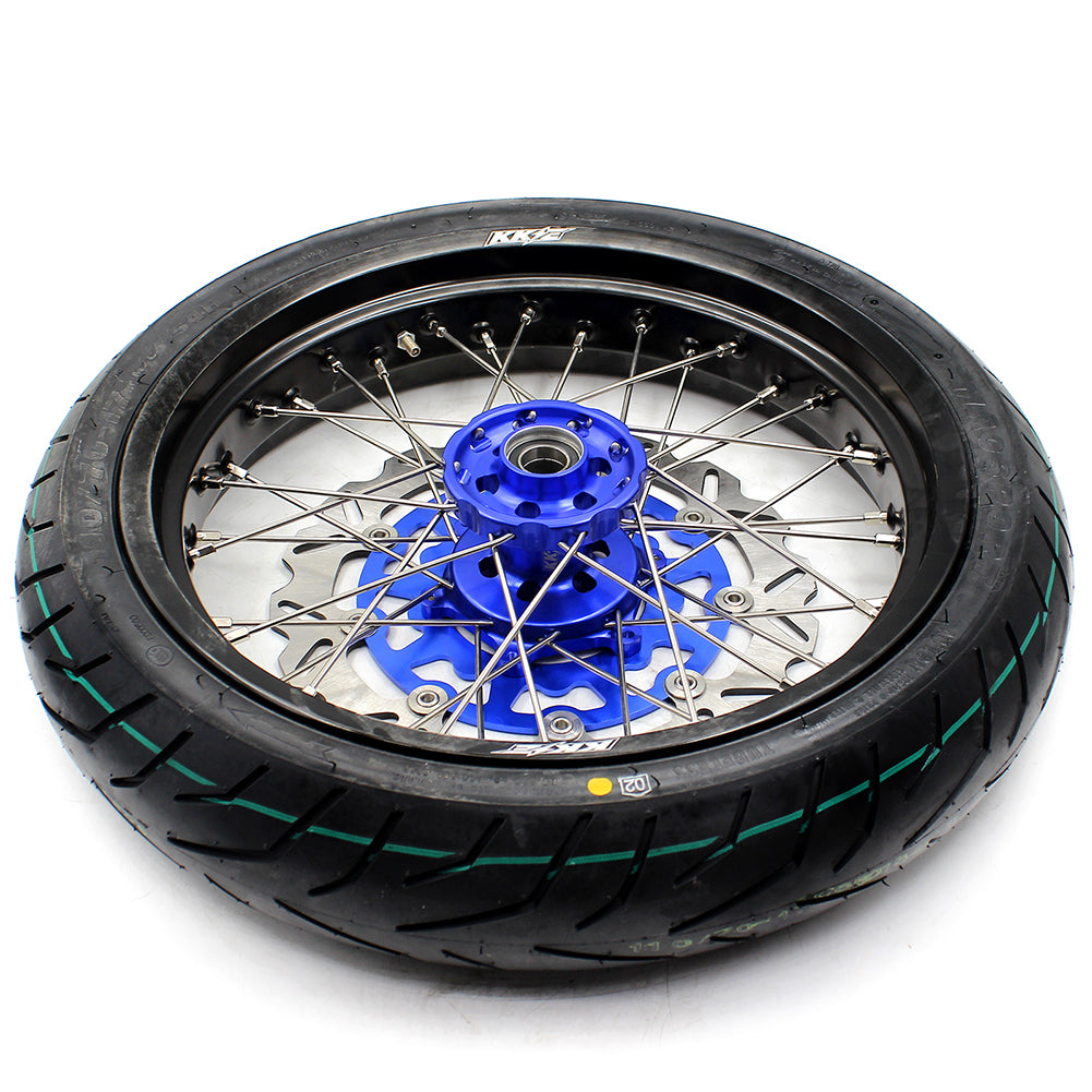 KKE 3.5/4.25*17inch Supermoto Wheels For YAMAHA YZ125 YZ250 YZ450FX YZ250F YZ450F WR450F Tires