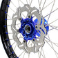 KKE 21"&18" Enduro Dirtbike Casting Wheels For YAMAHA YZ125 YZ250 1999-2016 YZ250F YZ450F 2003-2015 Blue Nipples With Disc