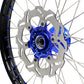KKE 21"&19" Mx Dirtbike Casting Wheels For YAMAHA YZ125 YZ250 1999-2016 YZ250F YZ450F 2003-2015 Blue Nipples With Disc