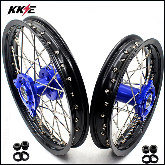 KKE 14 & 12 Kids Wheels Rims Set for YAMAHA YZ65 2018-2023 Blue